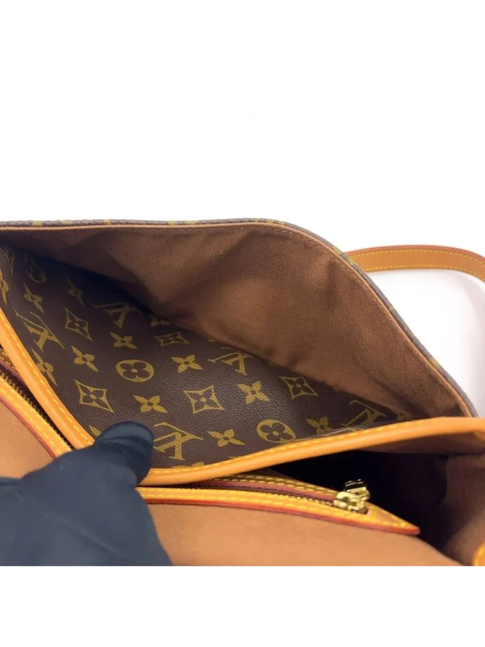 Louis Vuitton Sologne Monogram Leather Brown Shoulder Bag Gold - Picture 15 of 15